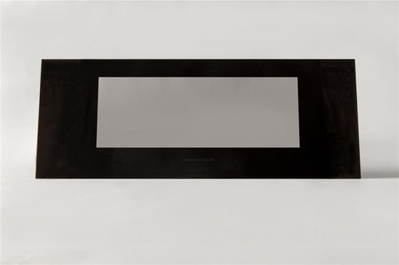 OEM Flat Polish Edge Gray Logo Printing Oven Tempered Glass