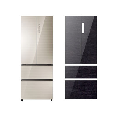 Decoration UMI Black Metallic Brush Pattern Refrigerator Door Panel